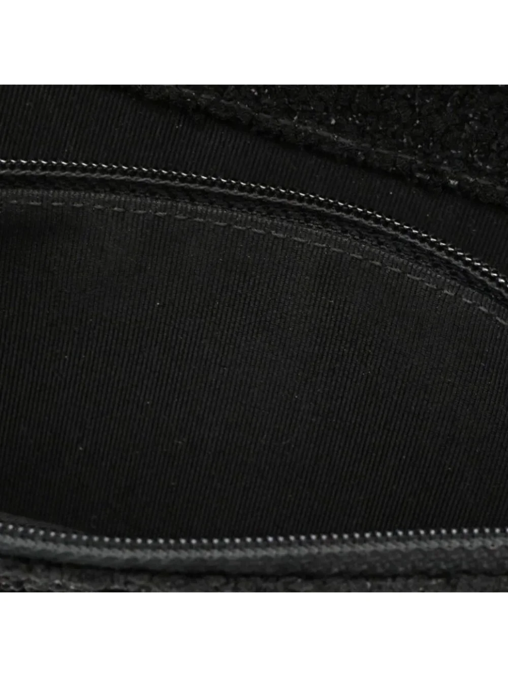 Chanel Chain Wallet Black Silver Tweed Shoulder Bag